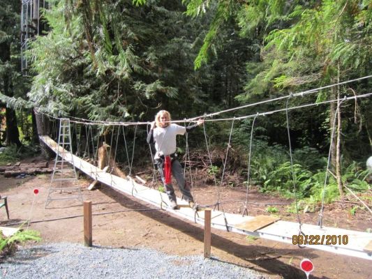 Jonathan checks Sun Bridge before hoisting day.