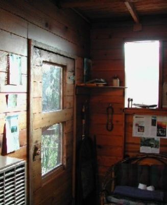 Entrance to Cedar Creek Treehouse as seen from the interior